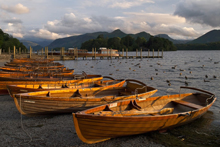 The rowing boats on Derwentwater